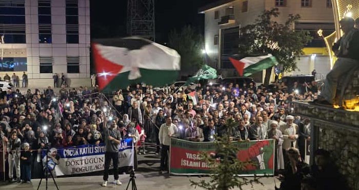 Bingöl'den Küresel Sumud Filosuna destek eylemi