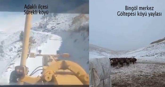 Bingöl'de mevsimin ilk karı düştü