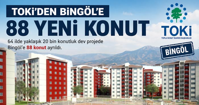 Bingöl'de 88 kişiye ev umudu. TOKİ kontenjanı açıklandı