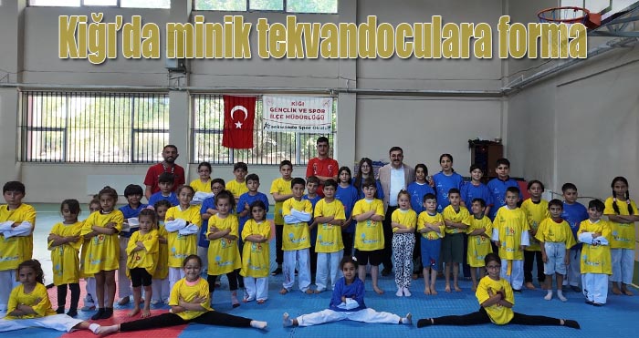 Kiğı'da taekwondo sporcularına antrenman forması desteği