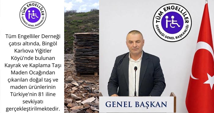 Taş ocağından elde edilen gelir engelliler için kullanılacak