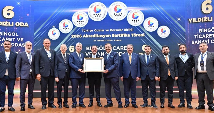 Bingöl Ticaret ve Sanayi Odası 6 yıldızlı oda oldu