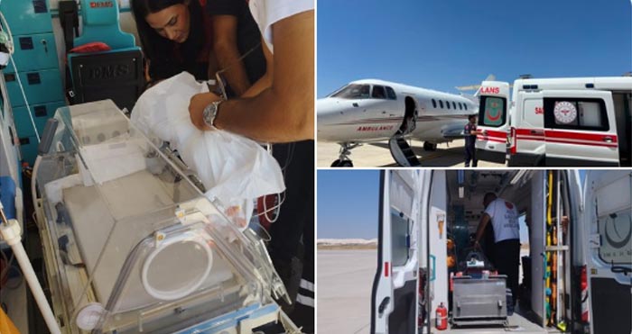 Bingöl’de 4 aylık bebek, ileri tedavi için uçak ambulansla Ankara’ya sevk edildi